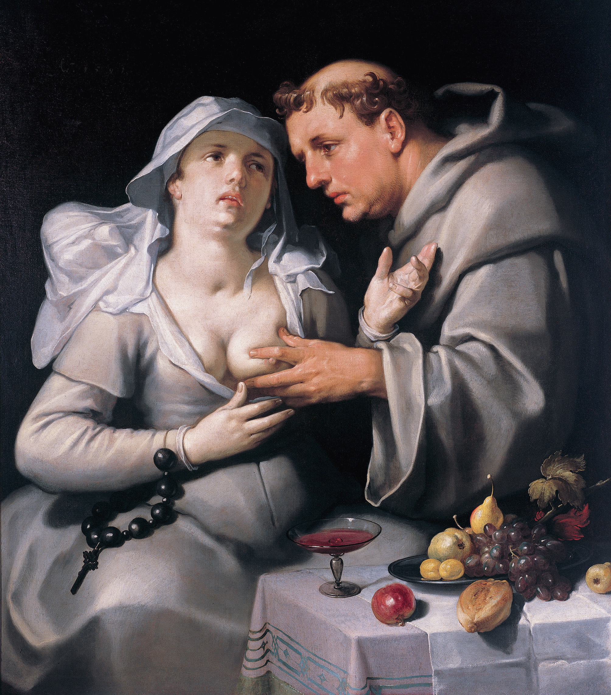 A monk and a nun